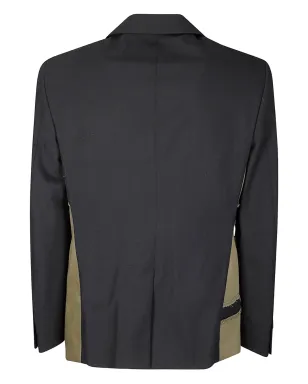 Comme des Garçons Homme Plus パッチワークウールブレザー ブラック - サムネイル2