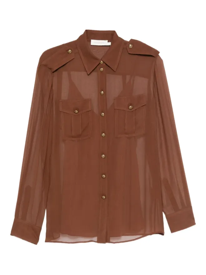 Zimmermann ZIMMERMANN ボタンディテール ポケットシャツの商品画像
