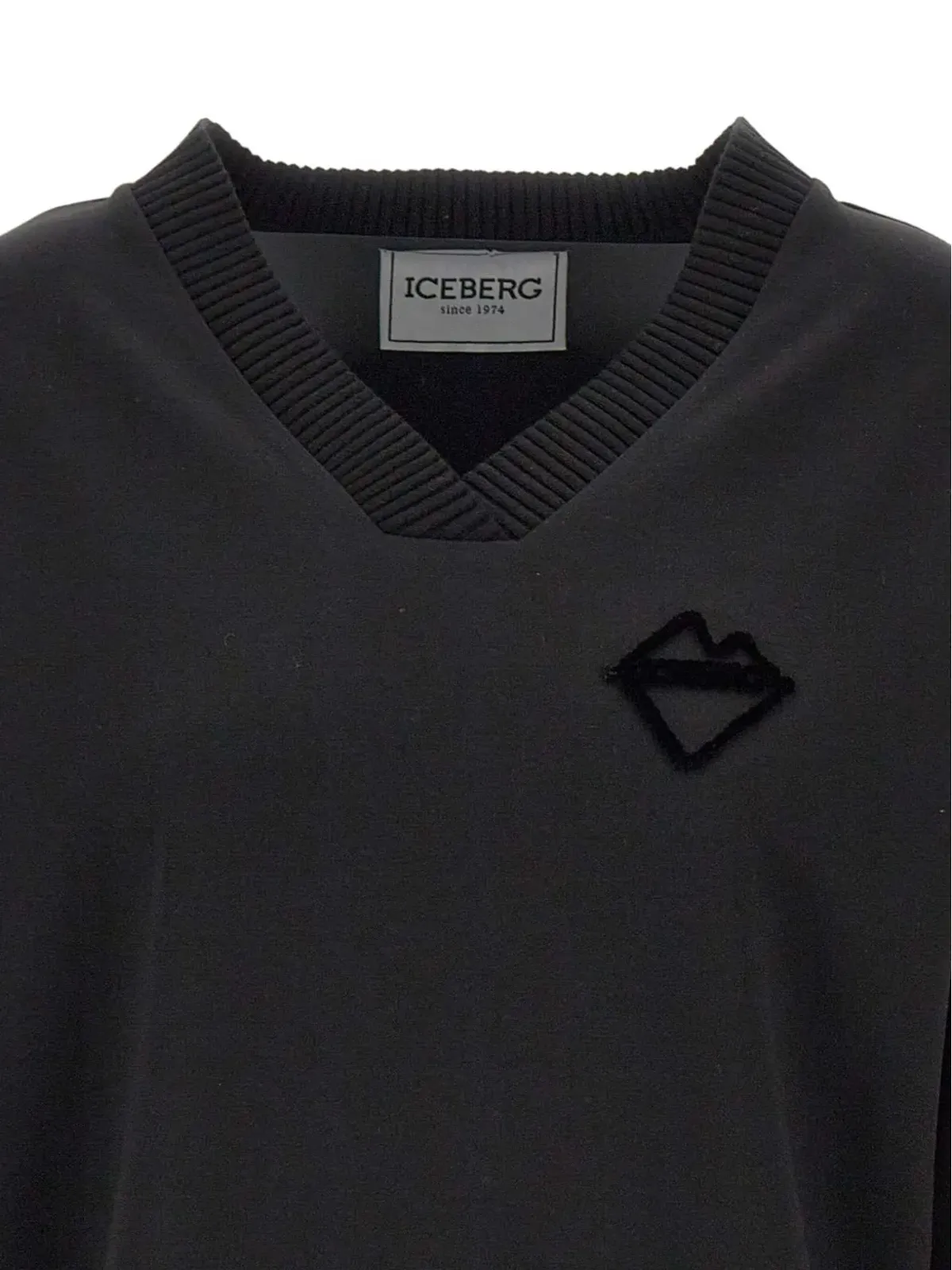 Iceberg V-neck ロゴディテール スウェット - 画像3