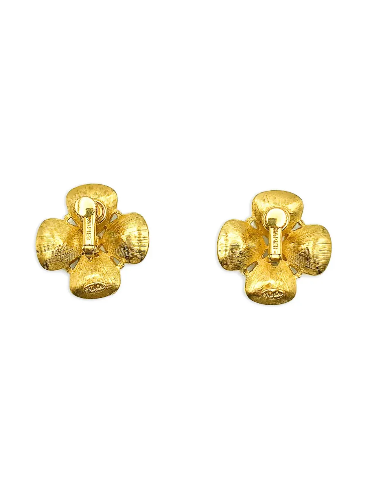 Jennifer Gibson Jewellery 1980s crystal quatre earrings - Gold - 画像2