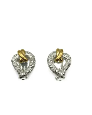 Jennifer Gibson Jewellery 1980年代 ハート型クリスタル イヤリング - サムネイル1