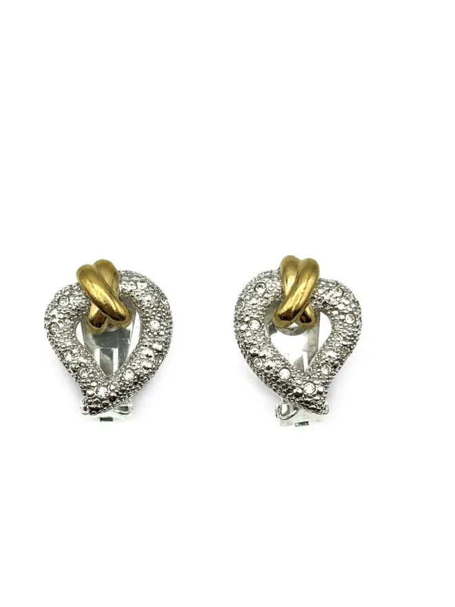 Jennifer Gibson Jewellery Jennifer Gibson Jewellery 1980年代 ハート型クリスタル イヤリングの商品画像