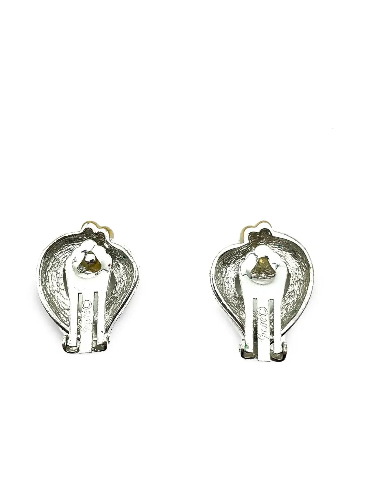 Jennifer Gibson Jewellery 1980年代 ハート型クリスタル イヤリング - 画像2