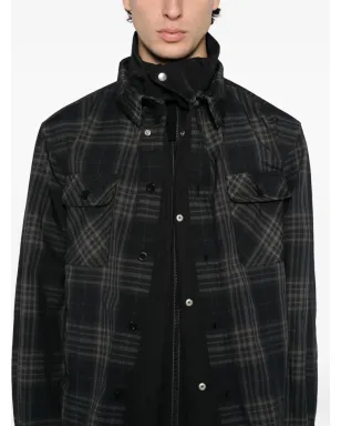 sacai チェック柄ジャケット - Black - サムネイル5