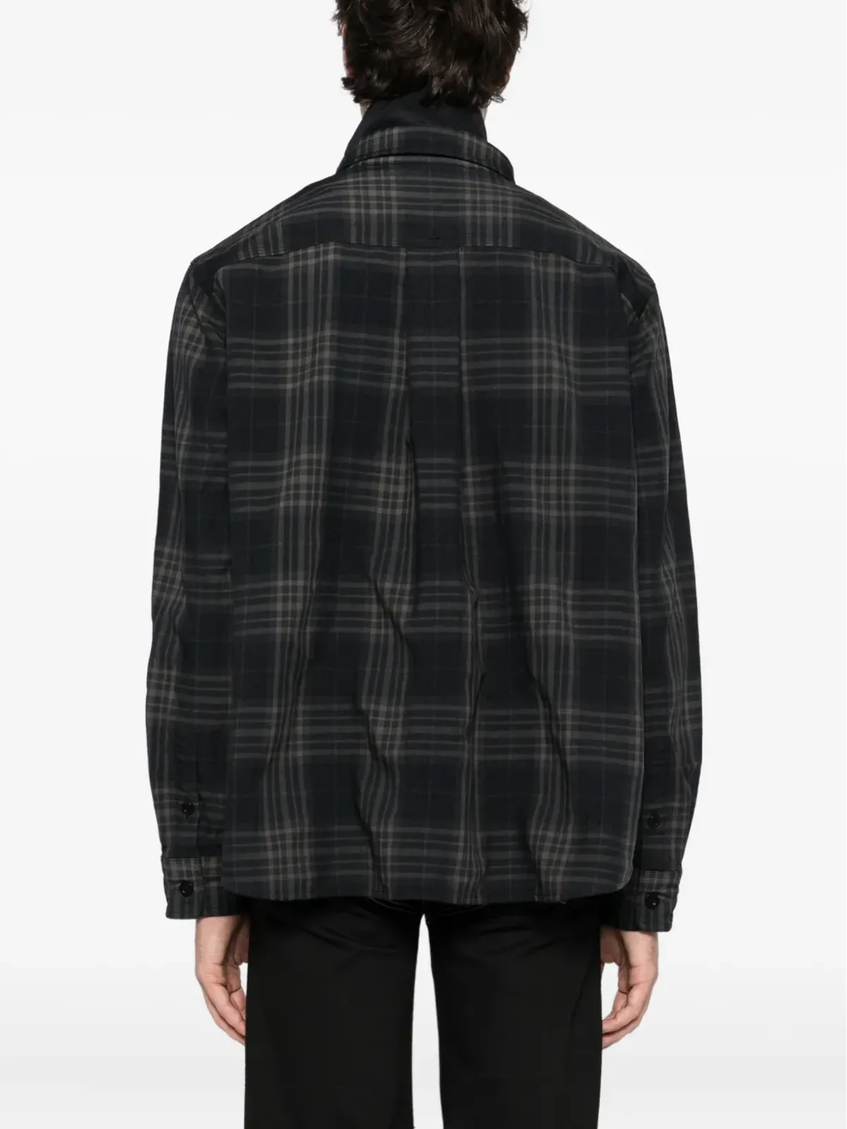 sacai チェック柄ジャケット - Black - 画像4