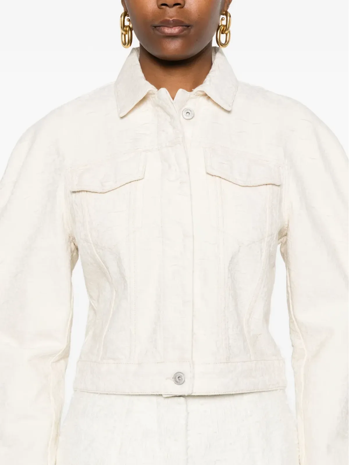 Jacquemus Le Ovalo de-Nîmes クロップドジャケット - 画像5
