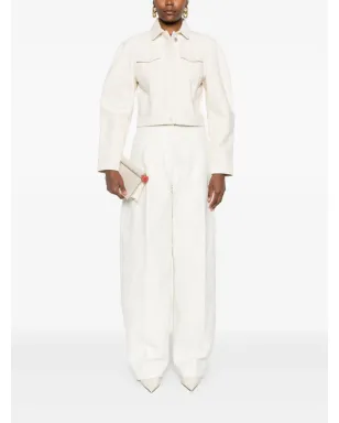 Jacquemus Le Ovalo de-Nîmes クロップドジャケット - サムネイル2