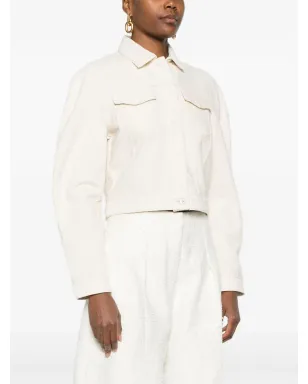 Jacquemus Le Ovalo de-Nîmes クロップドジャケット - サムネイル3