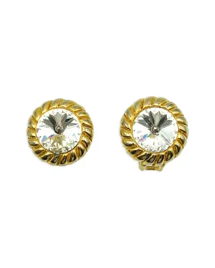 Jennifer Gibson Jewellery 1980年代クリスタル rivoli イヤリング - サムネイル1