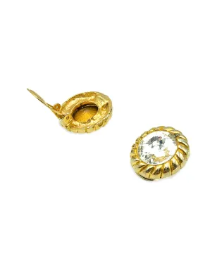 Jennifer Gibson Jewellery 1980年代クリスタル rivoli イヤリング - サムネイル3