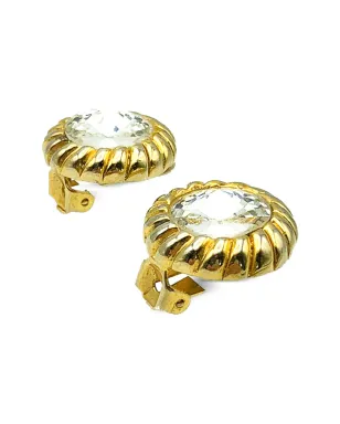 Jennifer Gibson Jewellery 1980年代クリスタル rivoli イヤリング - サムネイル4