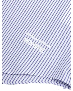 Comme des Garçons Homme ストライプ半袖シャツ - ブルー - サムネイル5