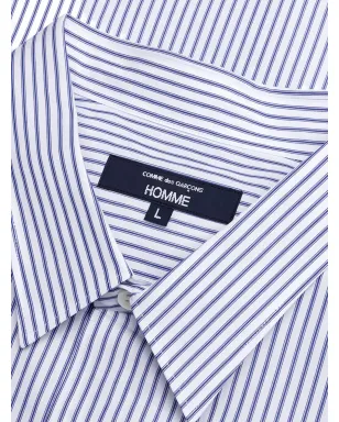 Comme des Garçons Homme ストライプ半袖シャツ - ブルー - サムネイル4