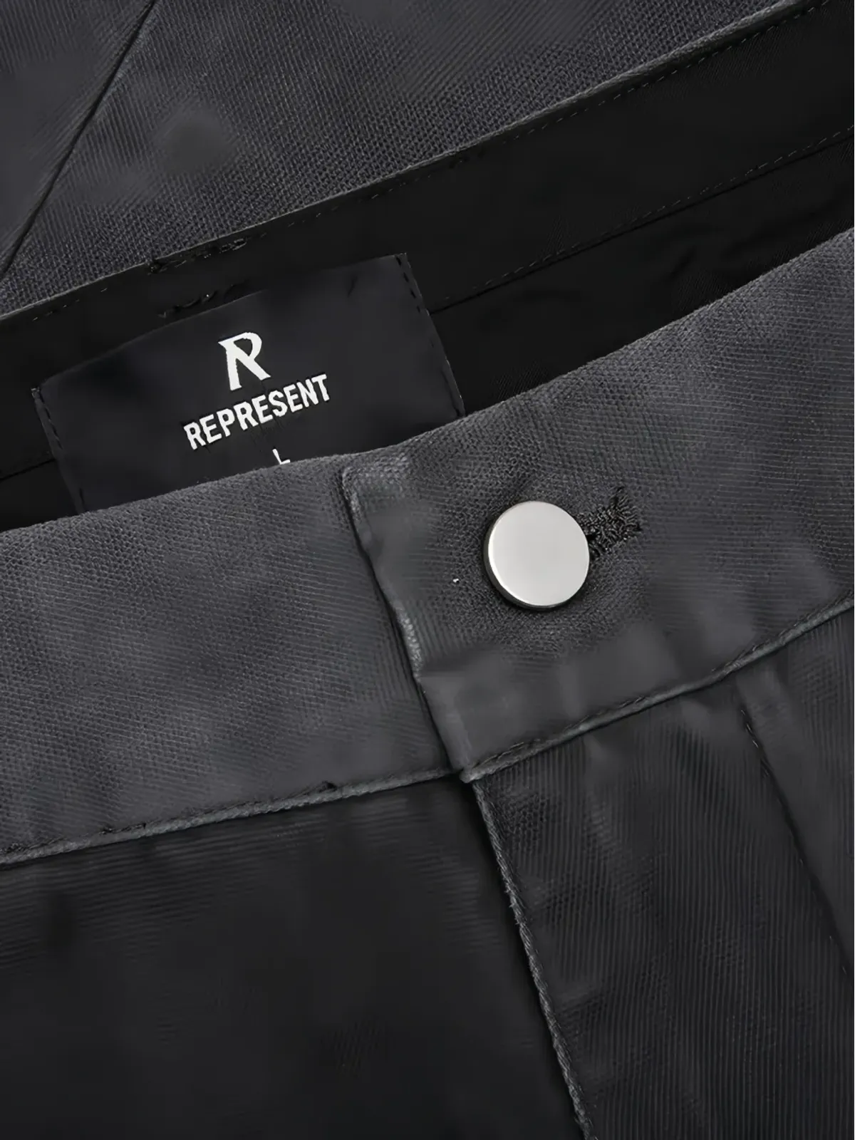 Represent 洗い加工コットンパンツ - グレー - 画像3