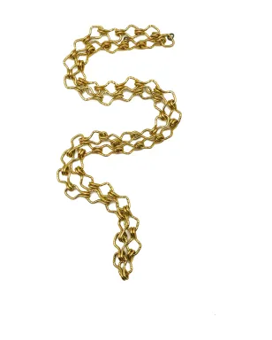 Jennifer Gibson Jewellery 1960s long hook eye chain necklace - Gold - サムネイル2