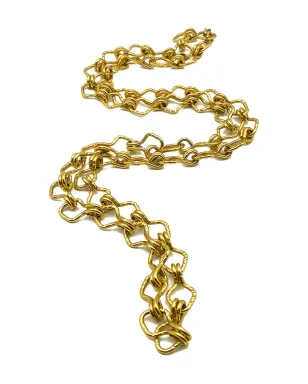 Jennifer Gibson Jewellery 1960s long hook eye chain necklace - Gold - サムネイル3