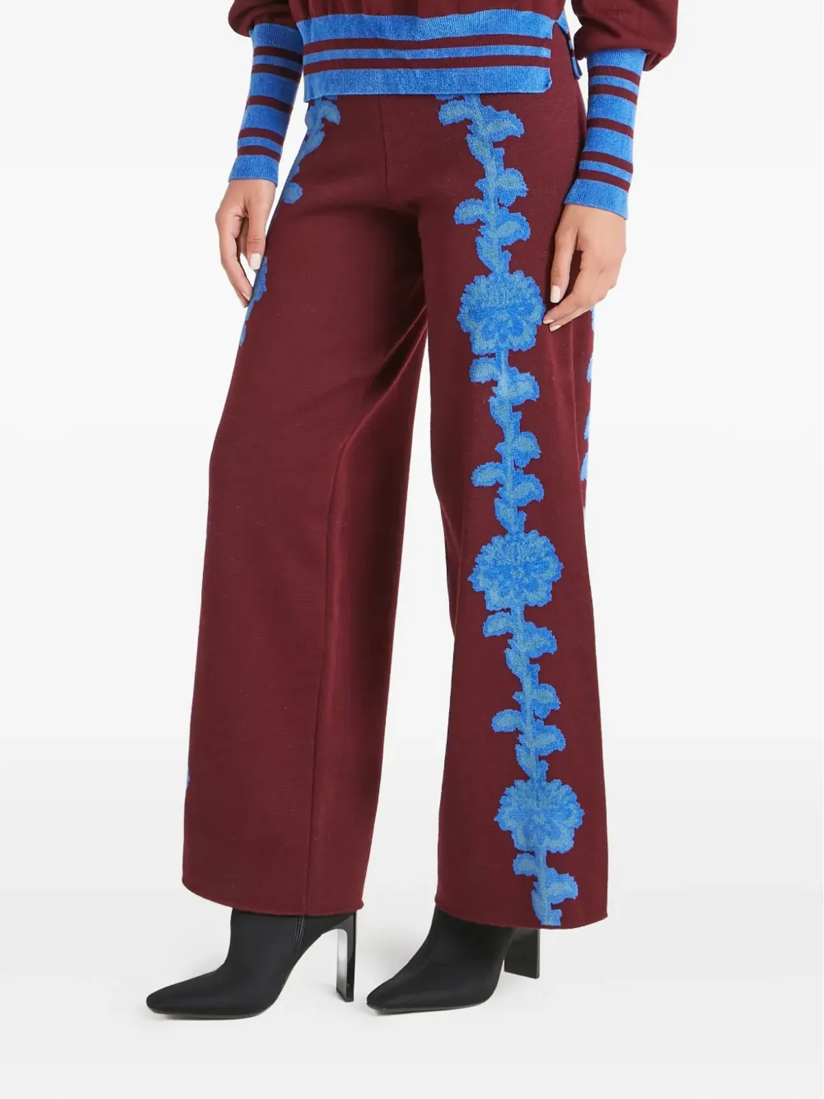 Temperley London 花柄ニットパンツ - 画像3
