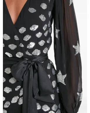 Temperley London エトワール スパンコールスター ラップドレス - サムネイル4