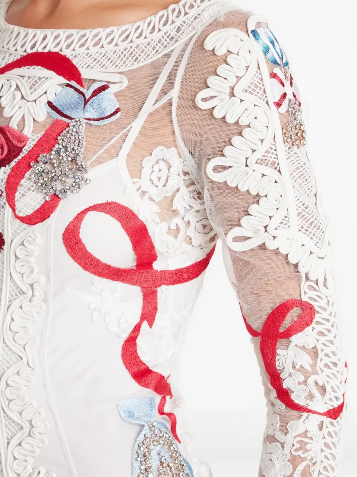Temperley London ディアマンティン フローラルレース ドレス - 画像5