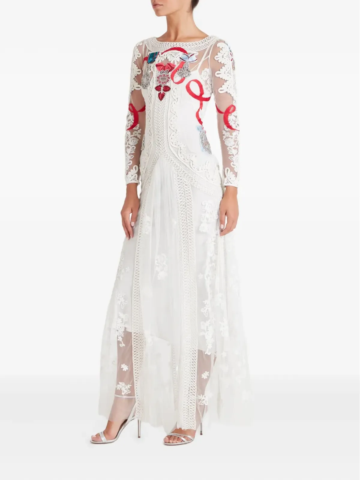 Temperley London ディアマンティン フローラルレース ドレス - 画像3