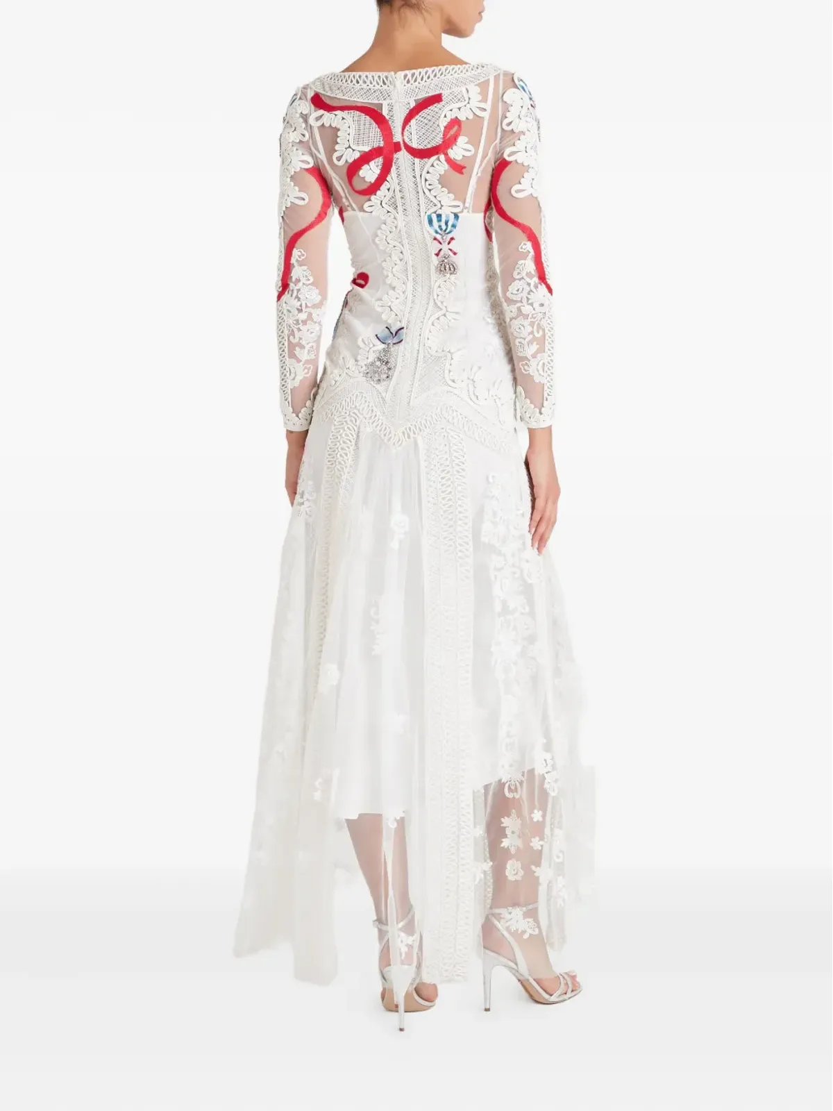 Temperley London ディアマンティン フローラルレース ドレス - 画像4