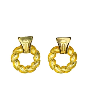 Jennifer Gibson Jewellery 1980s ステートメント ドアノッカー イヤリング - Gold - サムネイル2
