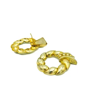 Jennifer Gibson Jewellery 1980s ステートメント ドアノッカー イヤリング - Gold - サムネイル3