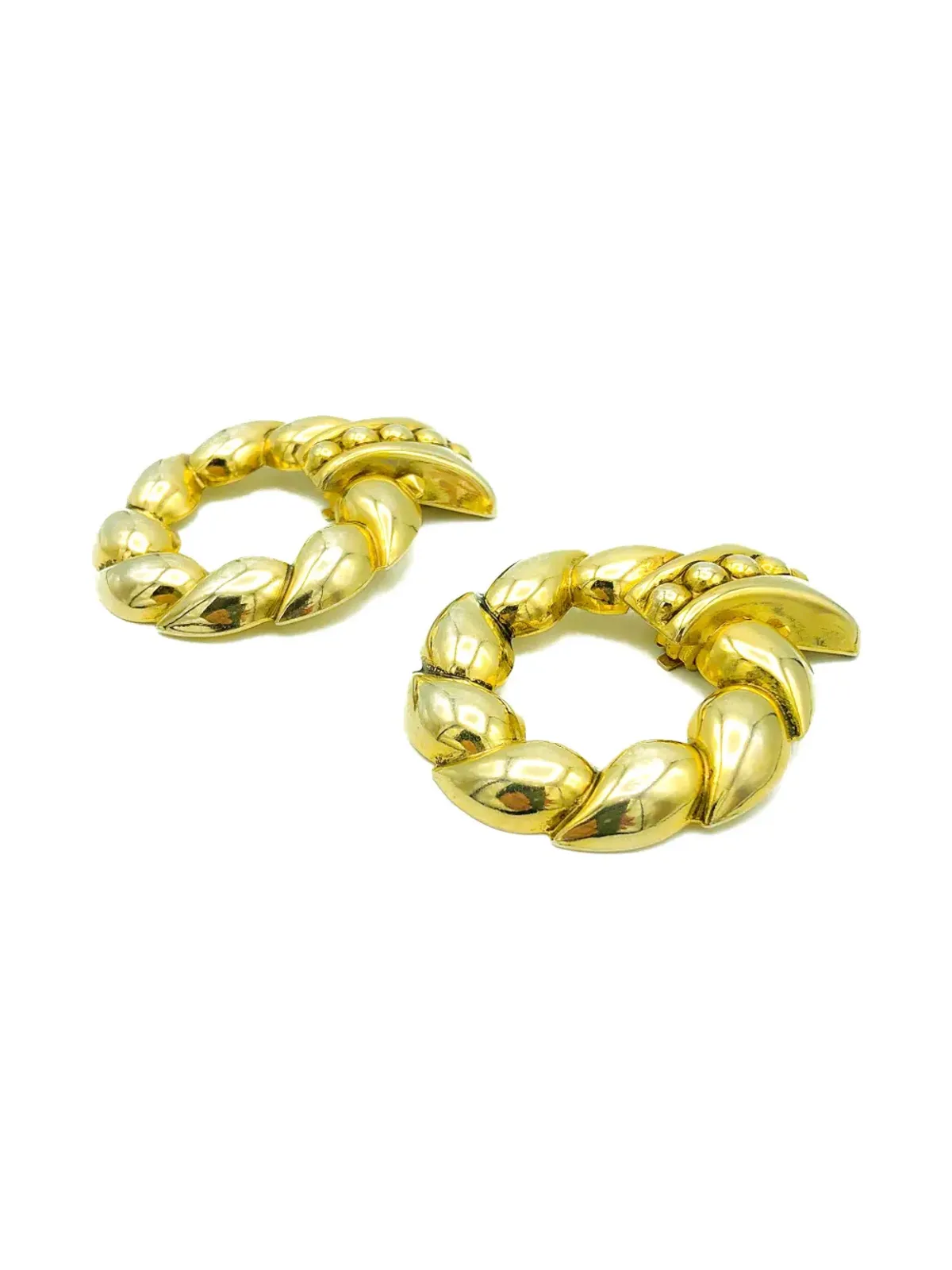 Jennifer Gibson Jewellery 1980s ステートメント ドアノッカー イヤリング - Gold - 画像4