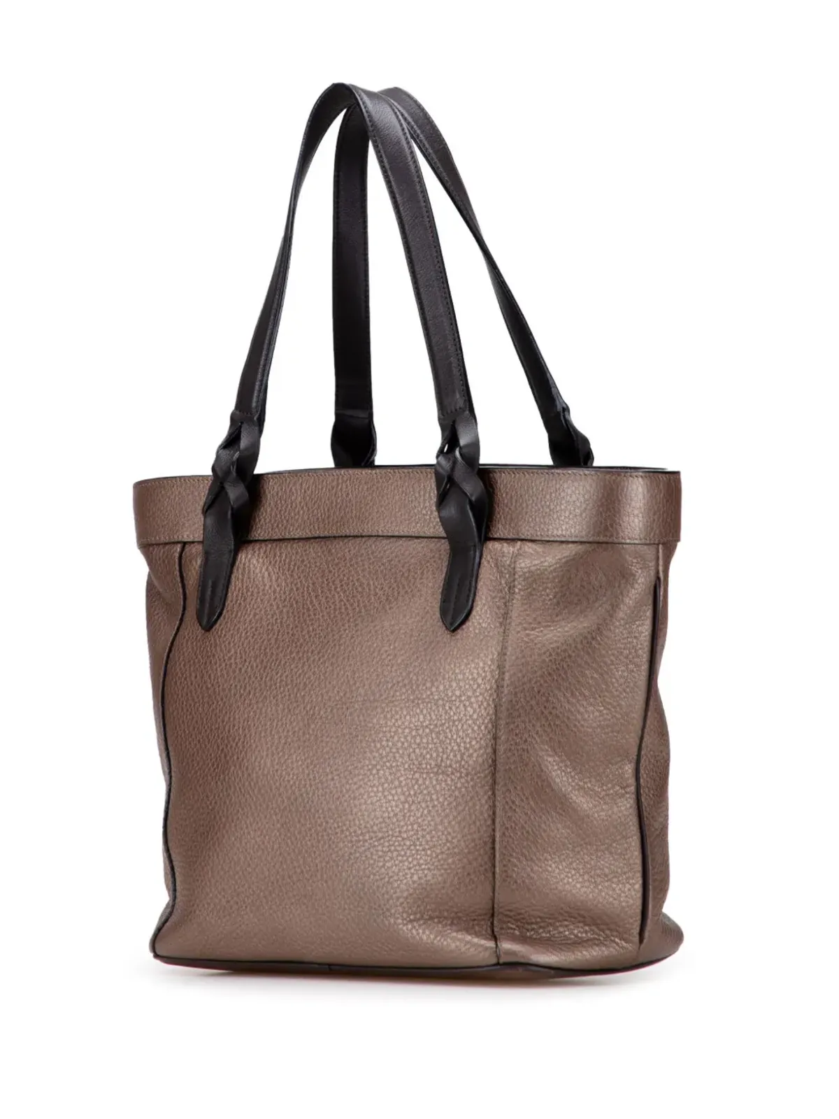 Loewe ビンテージ アナグラム レザー フスタ トートバッグ ブラウン - 画像3