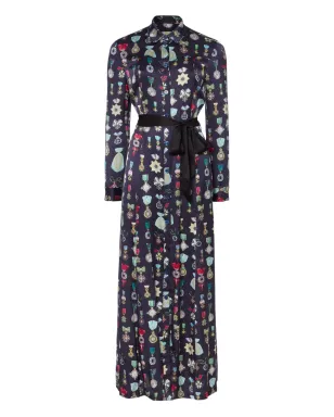 Temperley London グロリエットプリント シャツドレス ブルー - サムネイル1