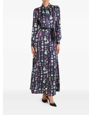 Temperley London グロリエットプリント シャツドレス ブルー - サムネイル2