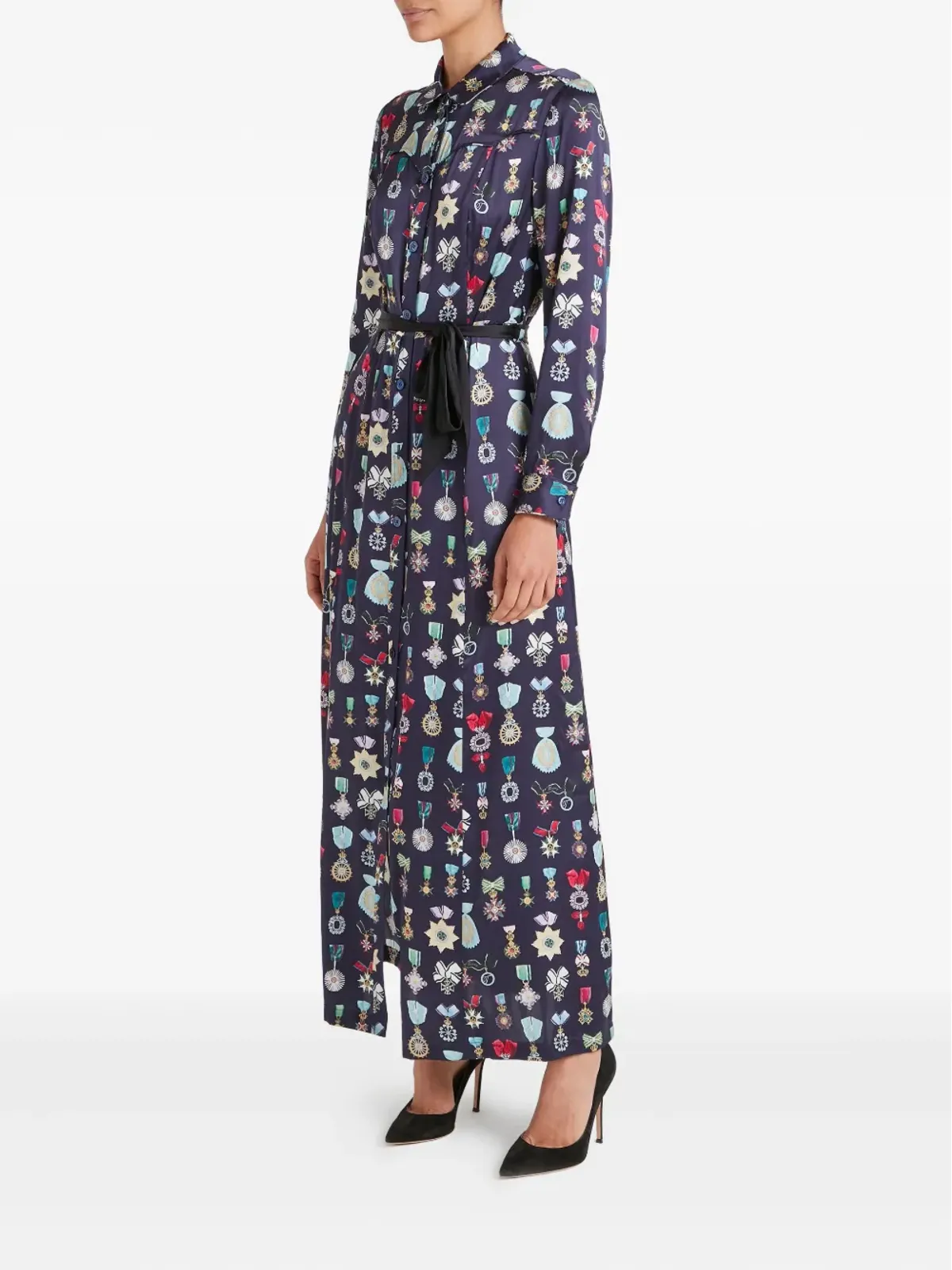 Temperley London グロリエットプリント シャツドレス ブルー - 画像3