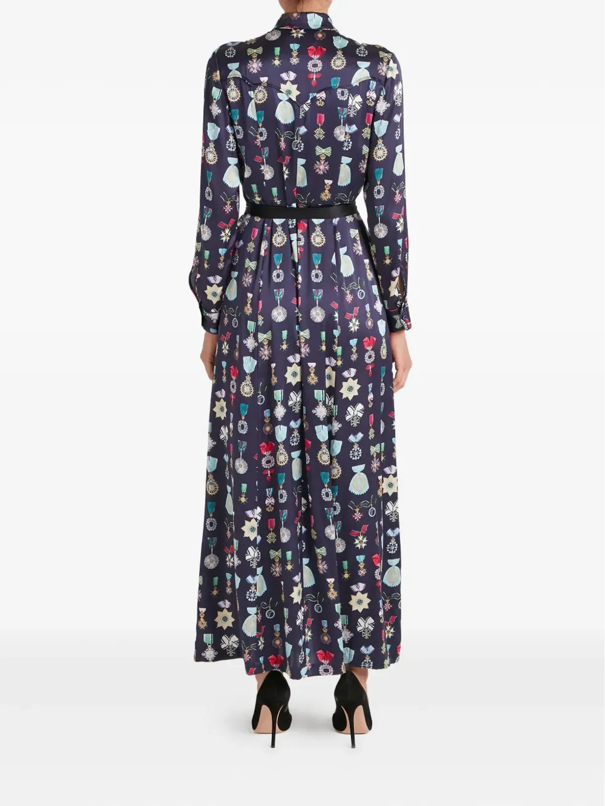 Temperley London グロリエットプリント シャツドレス ブルー - 画像4