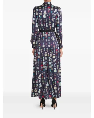 Temperley London グロリエットプリント シャツドレス ブルー - サムネイル4