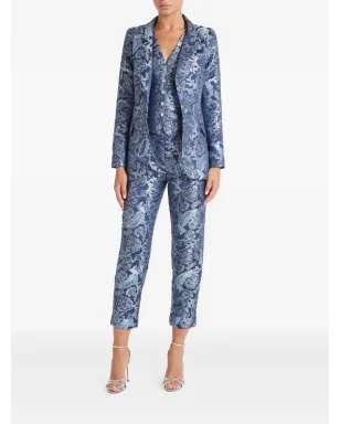 Temperley London 花柄プリーツパンツ - Blue - サムネイル2
