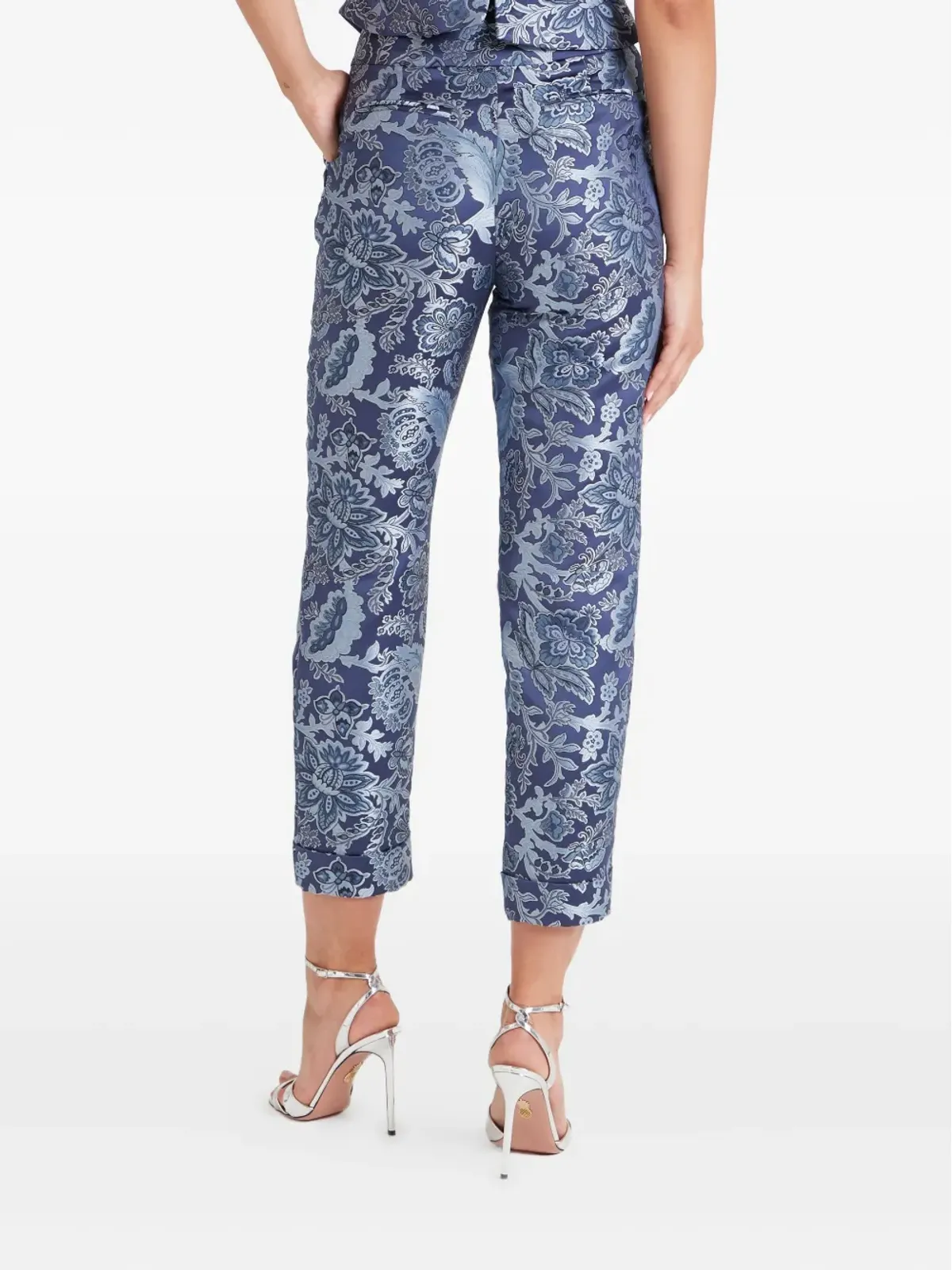 Temperley London 花柄プリーツパンツ - Blue - 画像4
