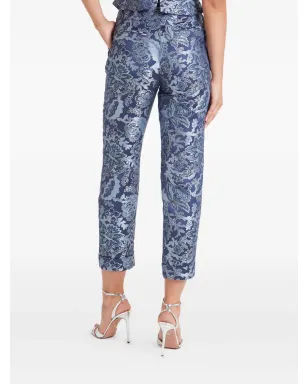 Temperley London 花柄プリーツパンツ - Blue - サムネイル4