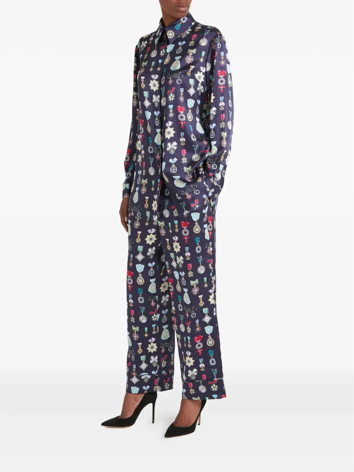 Temperley London グロリエット シルク トラウザーズ - 画像3