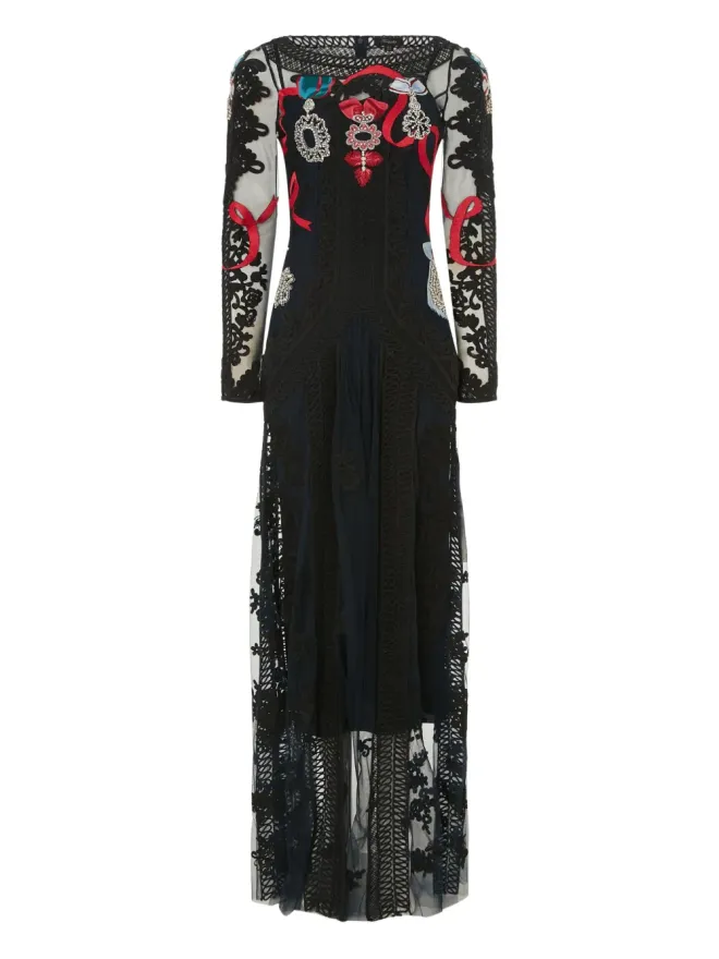Temperley London Temperley London ディアマンティン リボン装飾レースドレスの商品画像