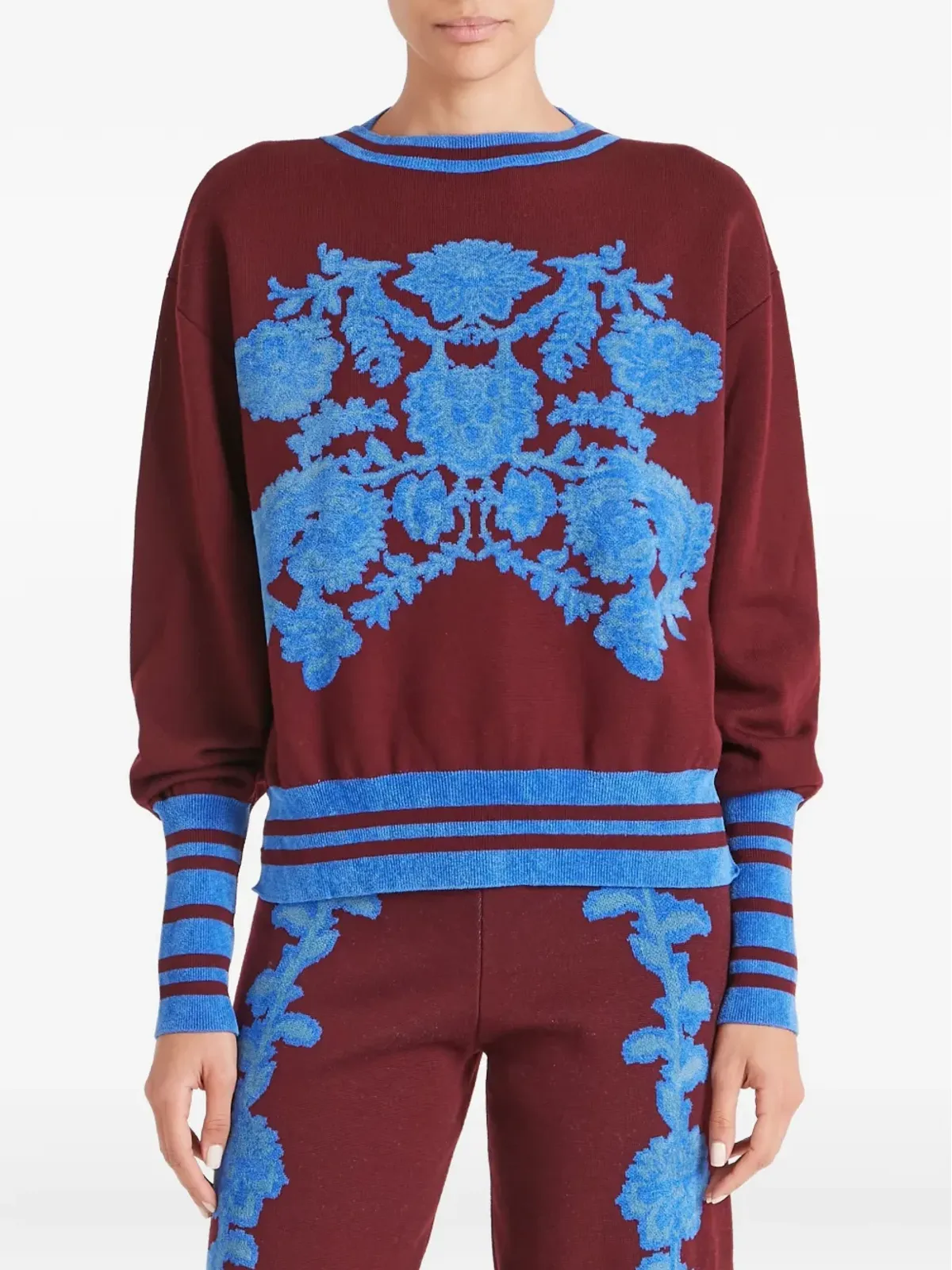 Temperley London 花柄装飾ウールセーター - 画像1