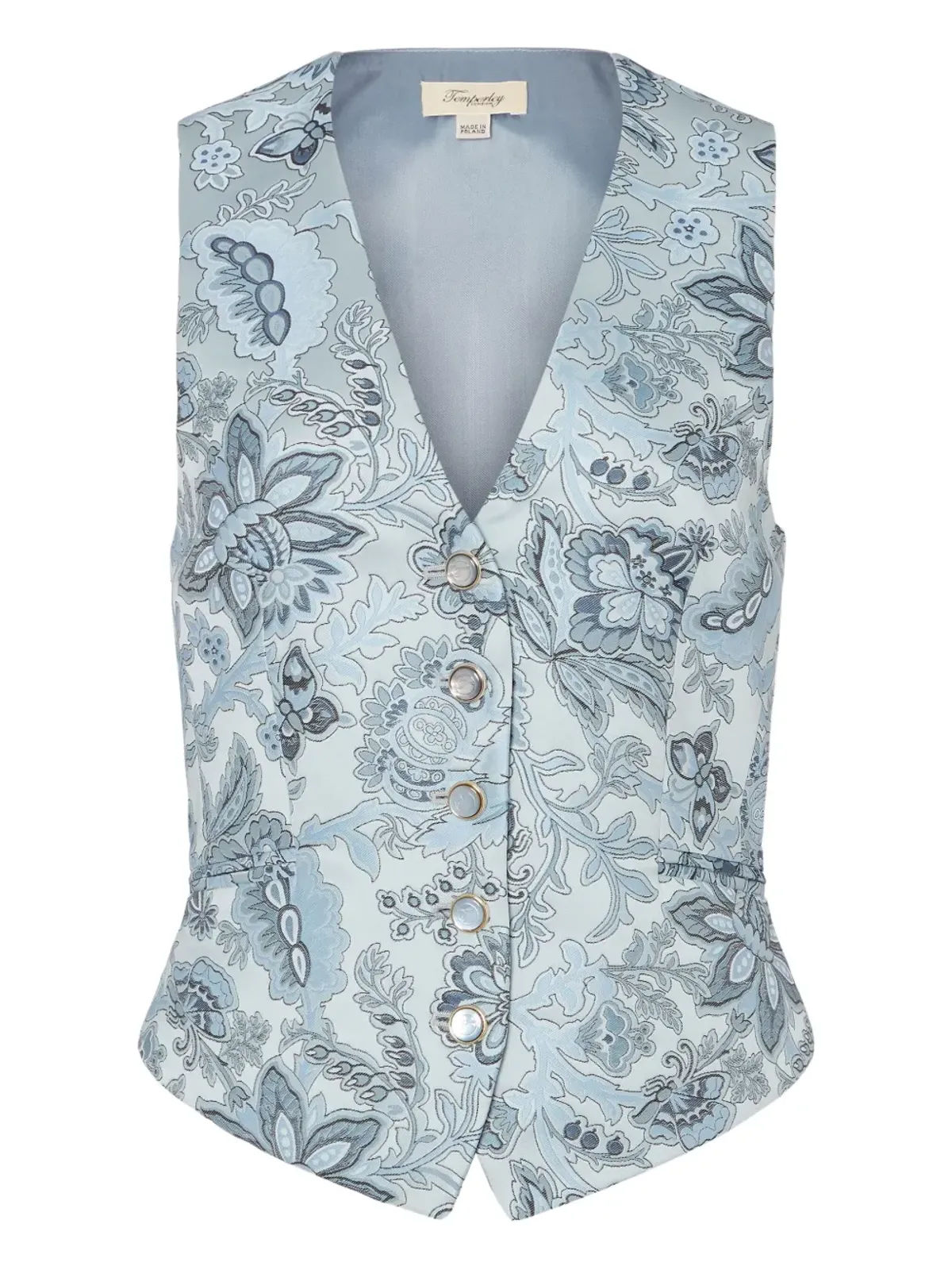 Temperley London 花柄プリント ボタン付きベスト - 画像1