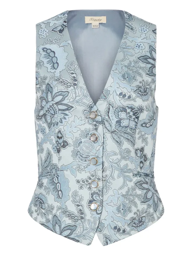 Temperley London Temperley London 花柄プリント ボタン付きベストの商品画像