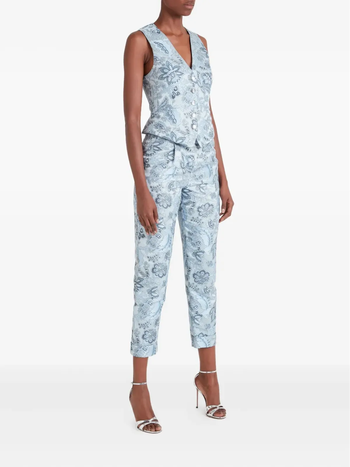 Temperley London 花柄プリント ボタン付きベスト - 画像2