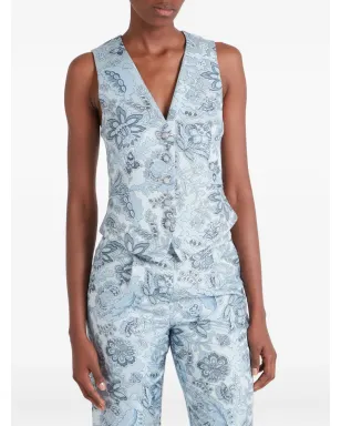 Temperley London 花柄プリント ボタン付きベスト - サムネイル3