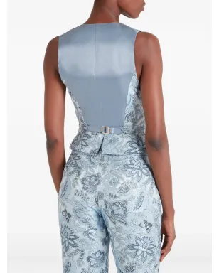 Temperley London 花柄プリント ボタン付きベスト - サムネイル4