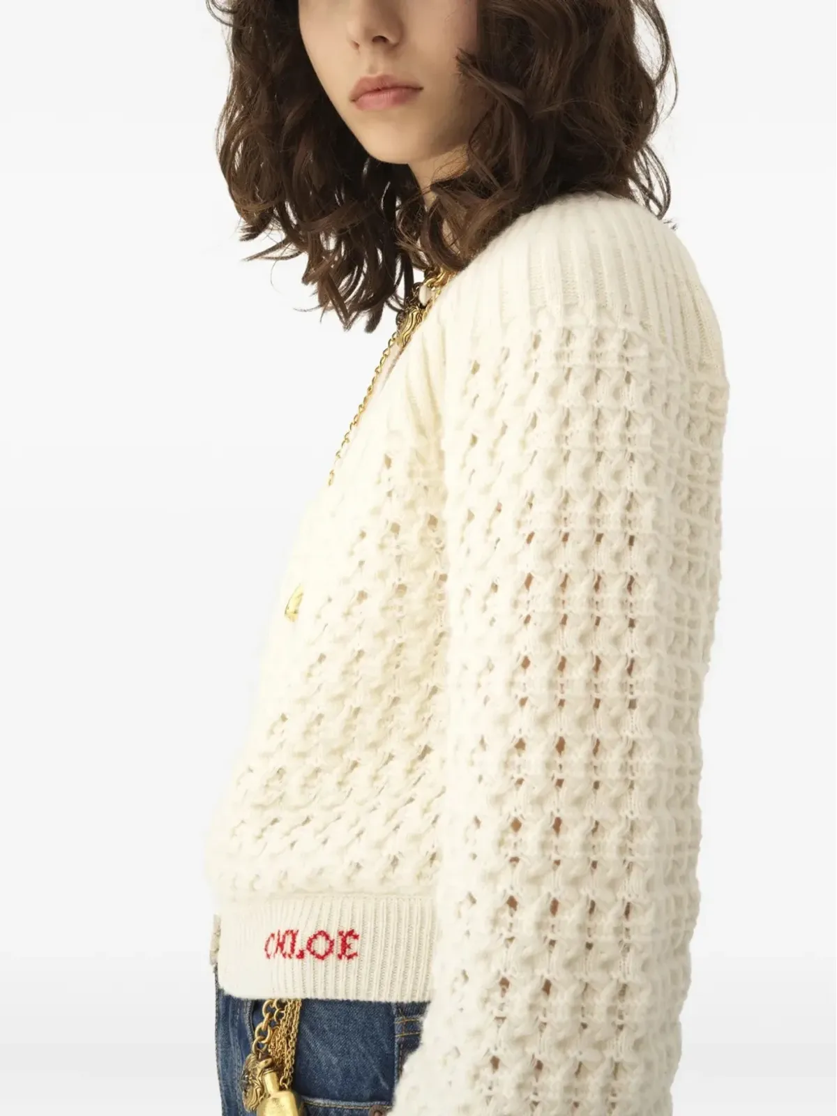 Chloé バルーンスリーブのオープンニットカーディガン - 画像5