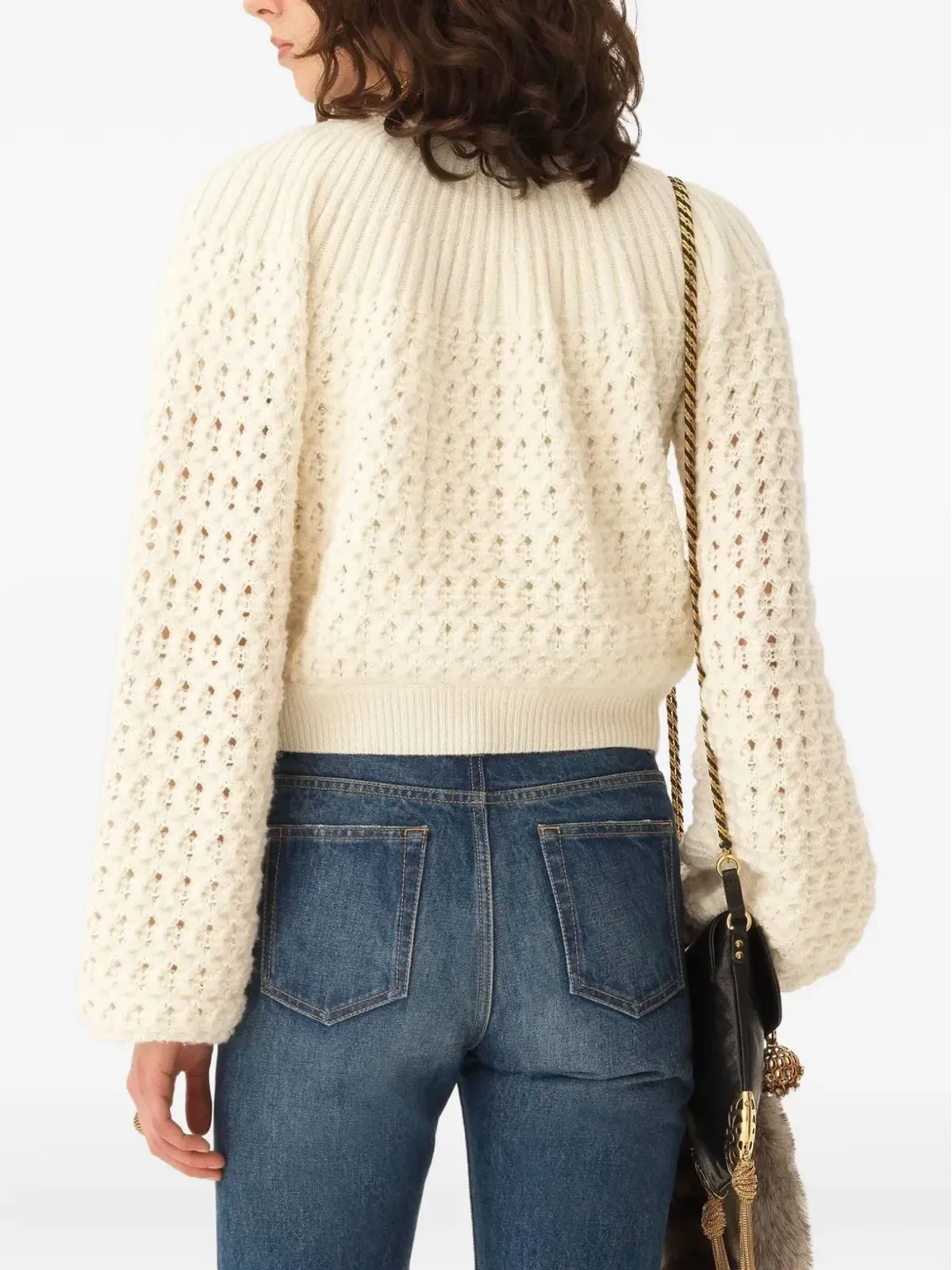 Chloé バルーンスリーブのオープンニットカーディガン - 画像4