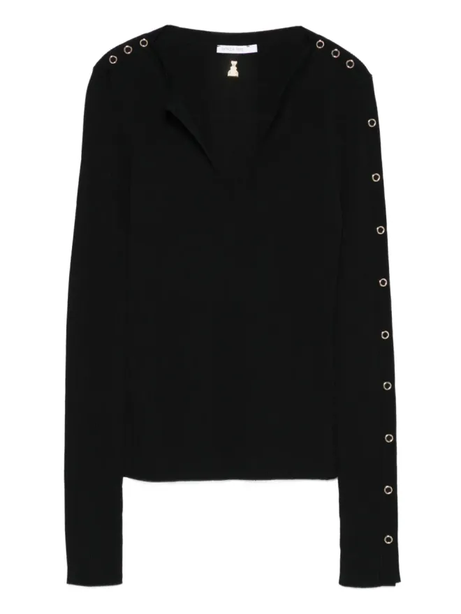 Patrizia Pepe Patrizia Pepe リブニットセーター - ブラックの商品画像