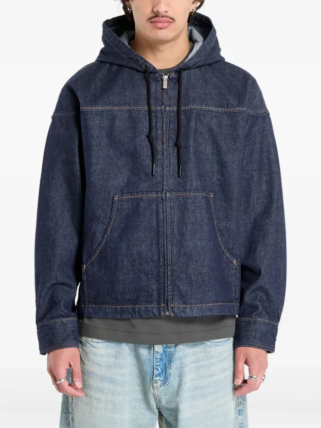 Calvin Klein Calvin Klein ジップフロント・フード付きデニムジャケット（ブルー）の商品画像