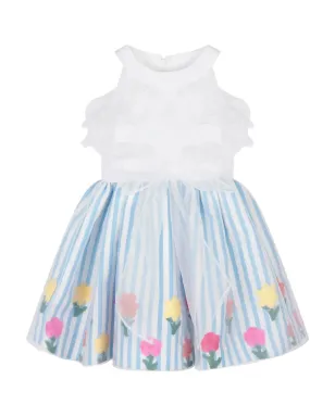 MAMA LUMA KIDS ラッフルディテールストライプドレス - サムネイル1